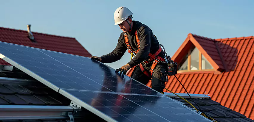 Solar Panels on Steel Roof Installation in Barrington